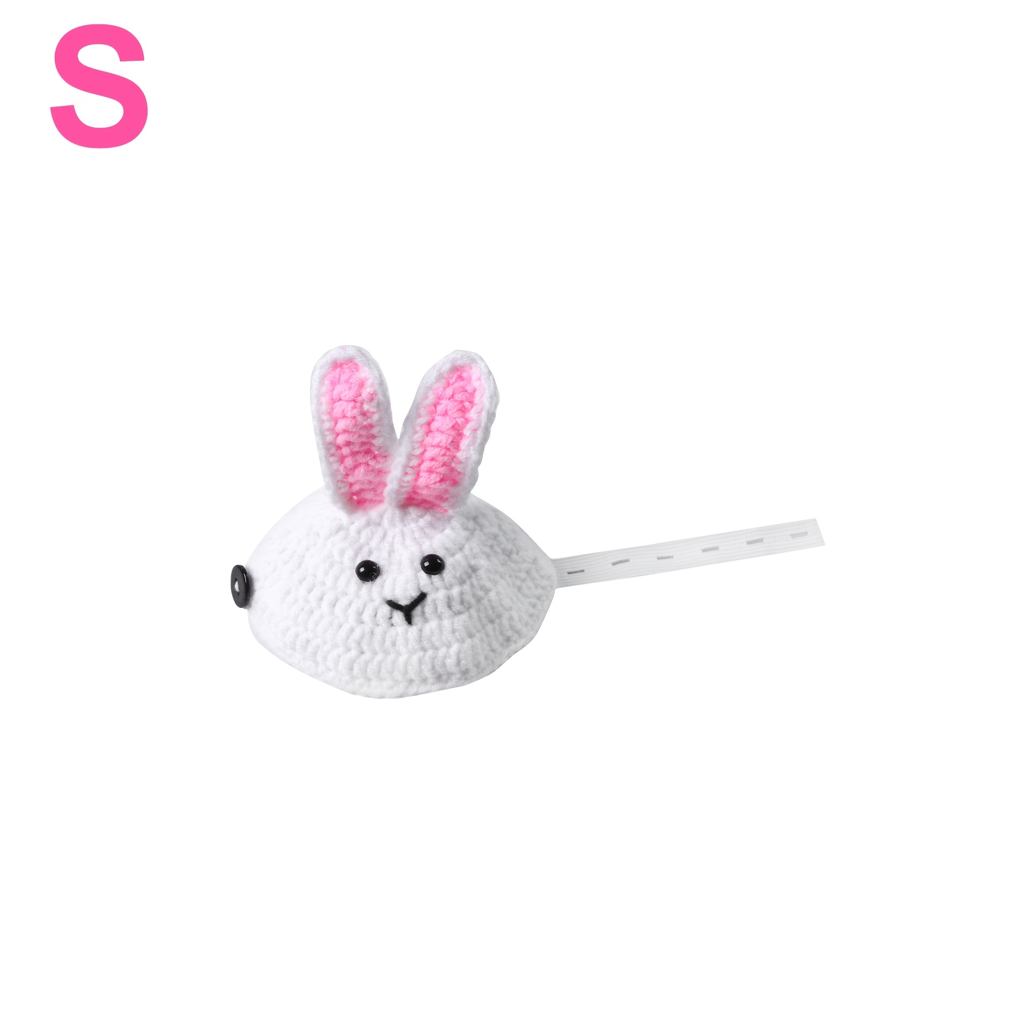 TEMU 1pc Cute Bunny Ears Crochet Turtle Costume Lightweight Handmade Shell Cover Adorable Photo Prop Outfit For Small And Medium Pet Turtles