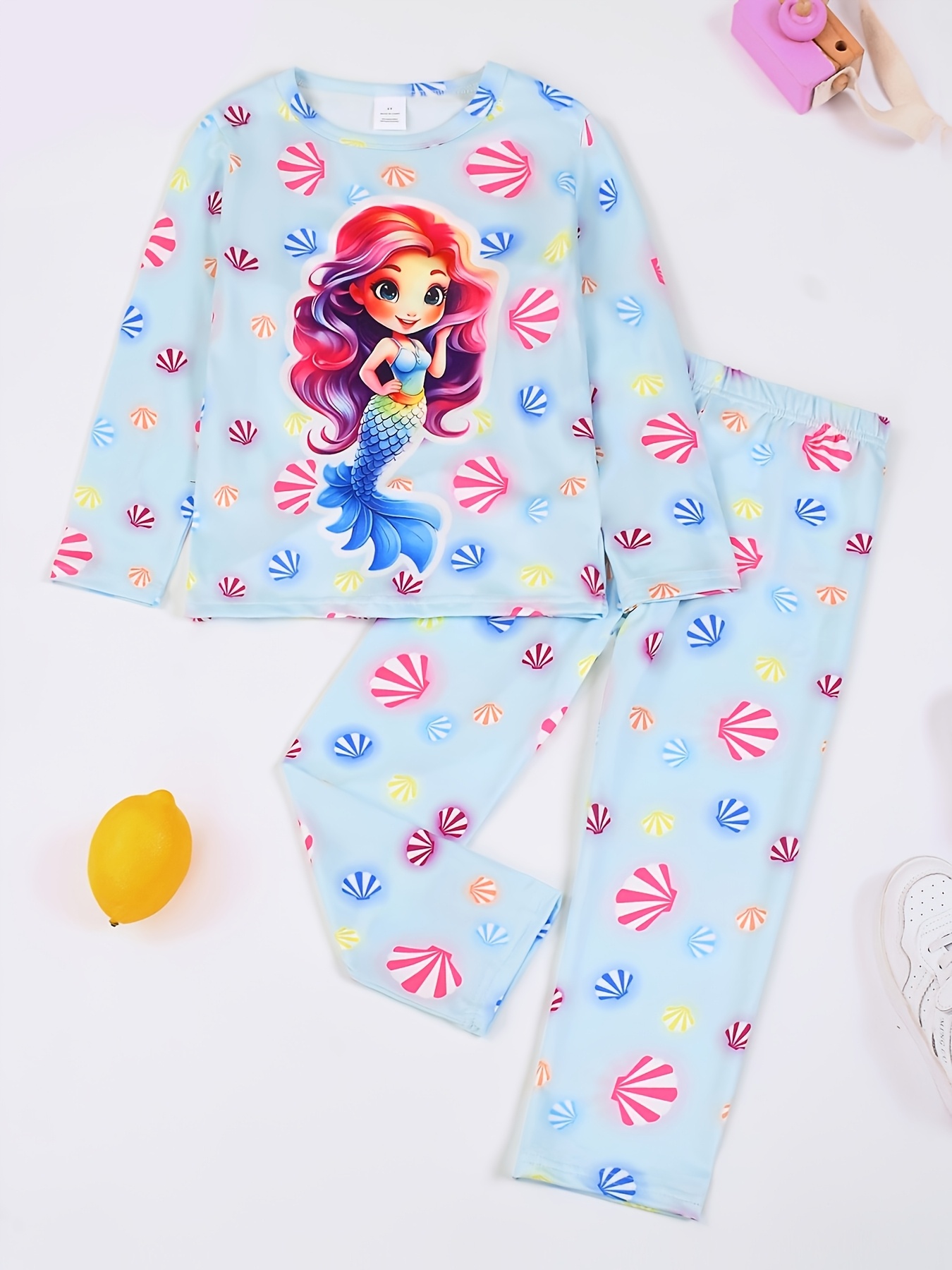 pièces pyjama sirène ensemble à manches longues Temu Switzerland