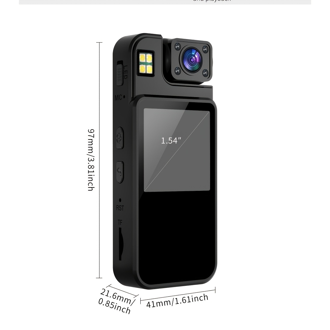 éclairage extérieur  , enregistreur à écran  ,   rotatif 1080p, batterie intégrée avec vision  , portable de poche, enregistreur pour pêche Détails du produit 0