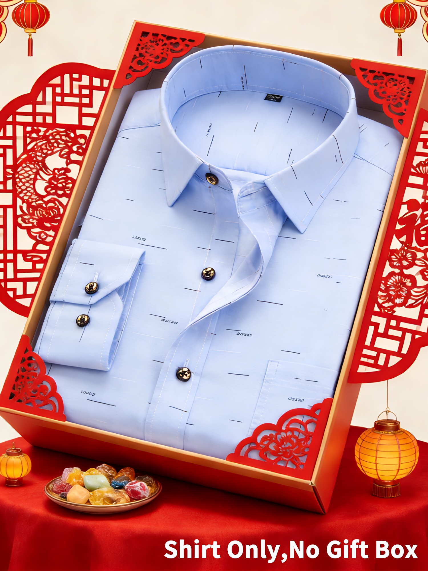 Camisa Casual de Cuadros Clásica para Hombre, Estilo Minimalista con Estampado, Manga Larga para Primavera y Otoño