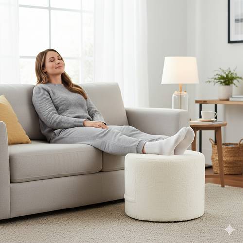modern stuffed pouf ottoman plush poufs with foam filling multifunctional footrest accent table or plant stand suitable for living room hallway small spaces mixed color