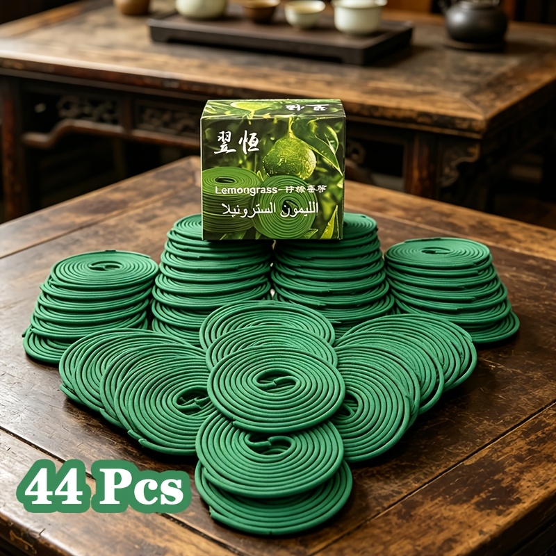 Image of 44pcs Extended Citronella Oil Natural Lavender Coils - 1pack Natural Scent For Outdoor, Poolside, Patio, Porch, Deck, Camping And Hiking - Perfect For Halloween, Christmas, Easter Decor
