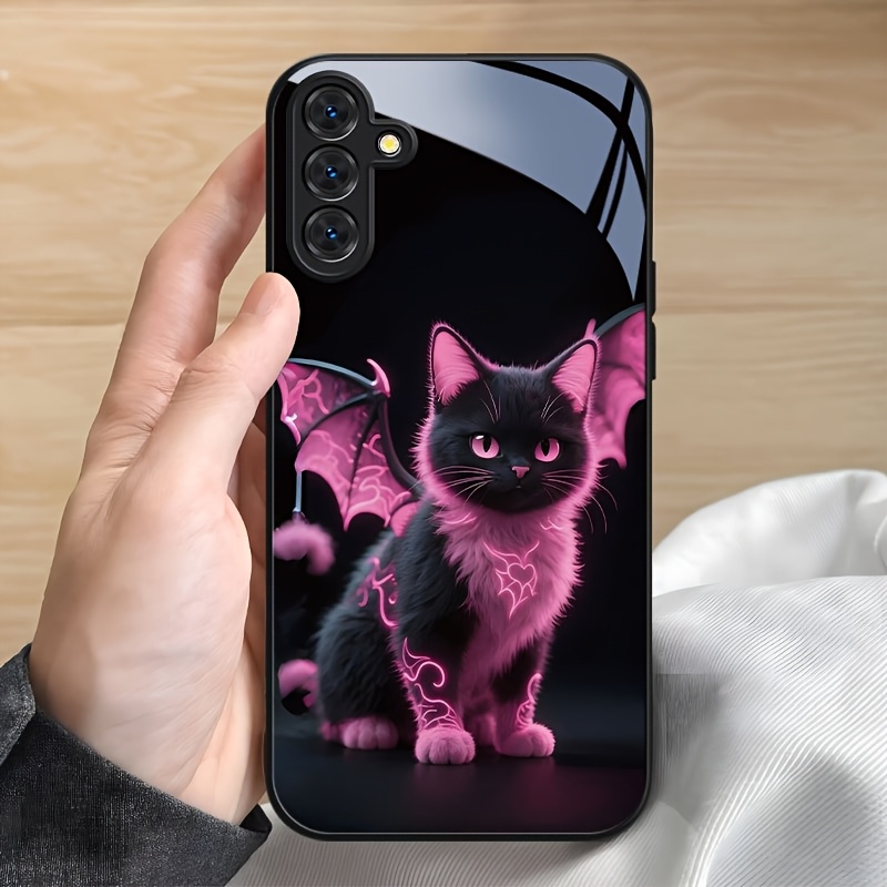 TEMU Phone Case: And Kitten Art Frame Glass Phone Case For Galaxy A04, A04s, A06, A13, A14, A15, A16, A22, A23, A24, A25, A32, A33, A34, A35, A52,