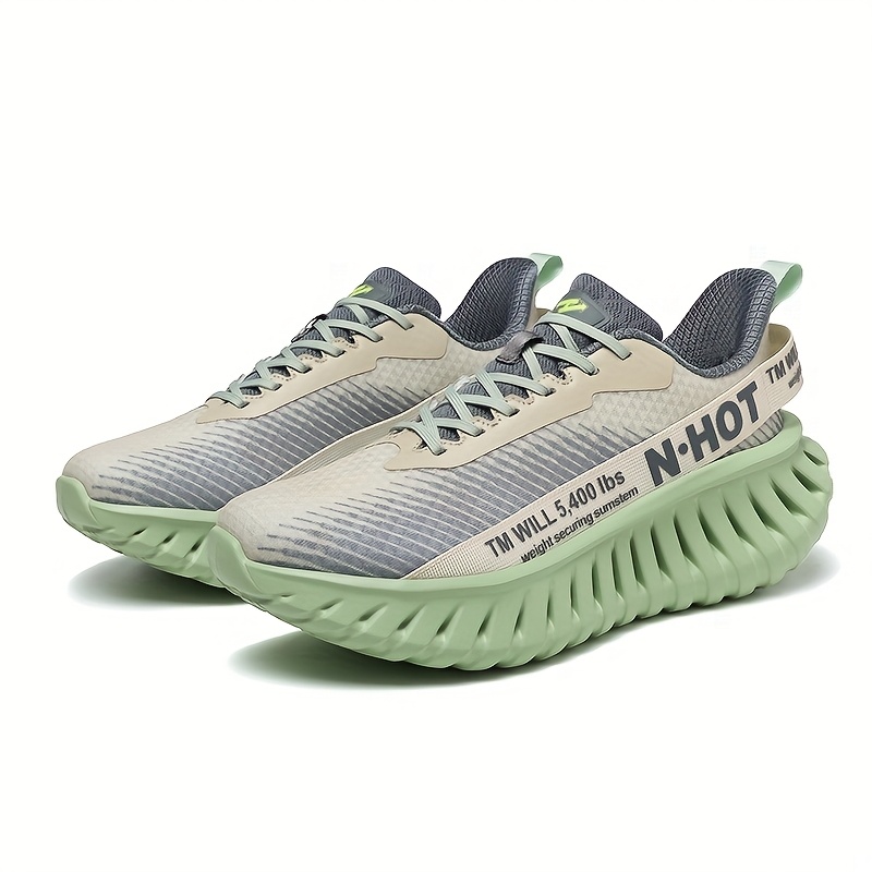 New Spring/Summer Men's Carbon Plate Running Shoes, Lightweight, Shock-Absorbing, Anti-Slip Sneakers, Lightweight, Casual, and Comfortable Running Shoes, Fashionable Men's Thick-Sole Running Shoes, Breathable Mesh Sneakers, Marathon Outdoor Running