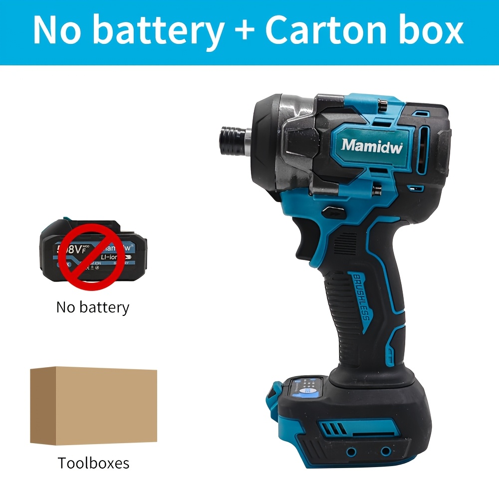 Image of Mamidw Brushless Impact Driver For Makita 18v Battery, Cordless Screwdriver With Led Light, Variable Speed Reverse Impact Tool For Diy& Construction Projects