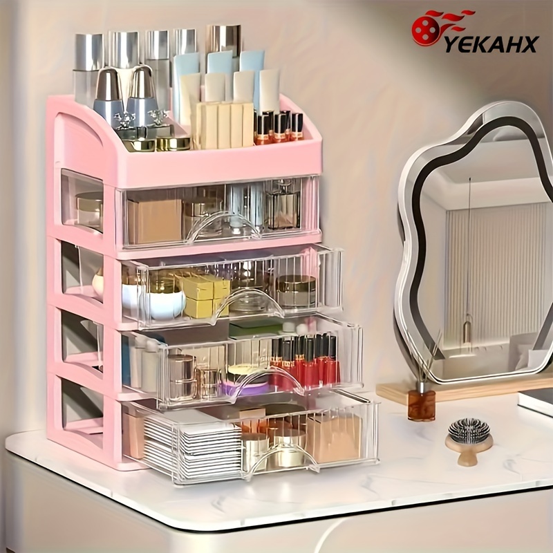 

Large Countertop Makeup Organizer With Drawers - Spacious Storage For Skin Care, Brushes, Eyeshadow, Lotions, Lipstick, Nail Polish - Dresser, Bathroom, Bedroom, And Vanity