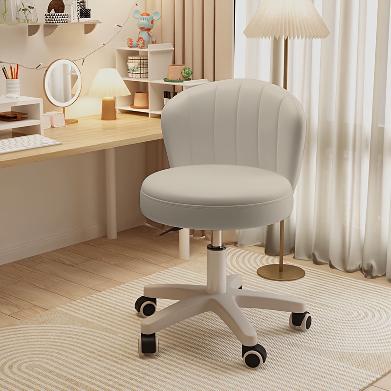 TEMU Chaise de Bureau Petit Format avec Roulettes, Chaise de Travail Mignonne et Confortable Accoudoirs pour Adulte et Étudiant