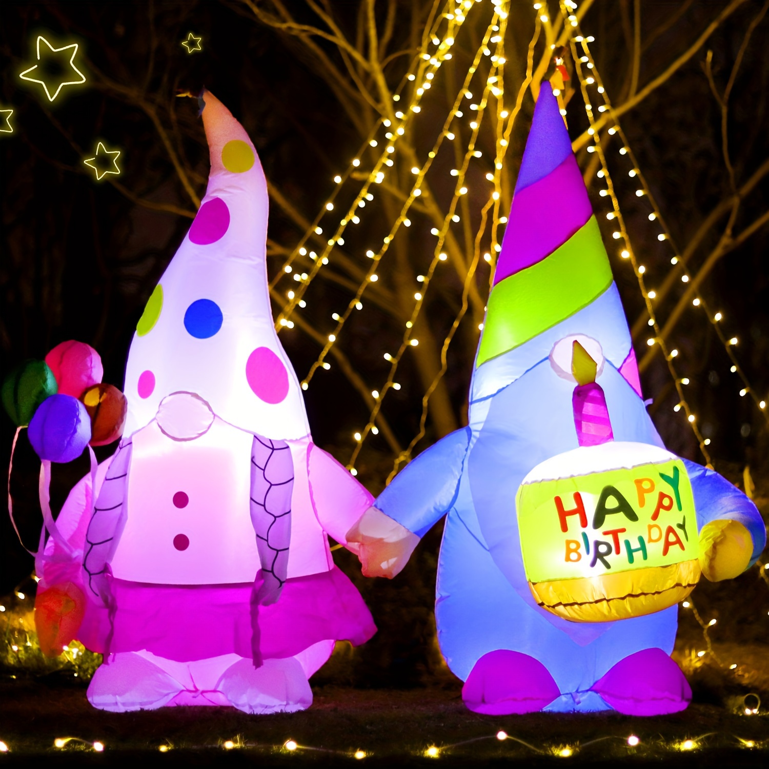 

5ft Inflatable Gnomes Decorations, -in Led Lights, For , , Decor