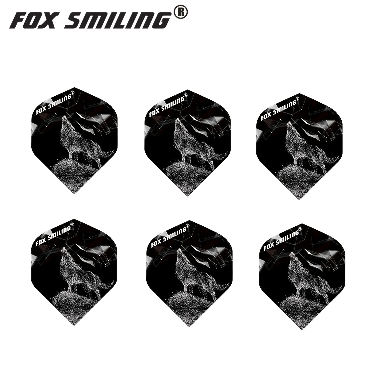 Fox Smiling 6pcs Dart Flight Tail Wing Darts Accessories Cool Pattern