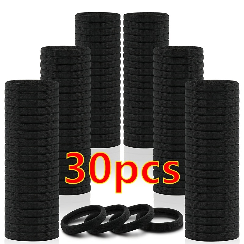 TEMU 30pcs/55pcs Women's Hair Rope, Spring And Summer New Simple Thick Seamless Elastic Headband, Daily Ponytail Holder, Hair Accessories Do Not
