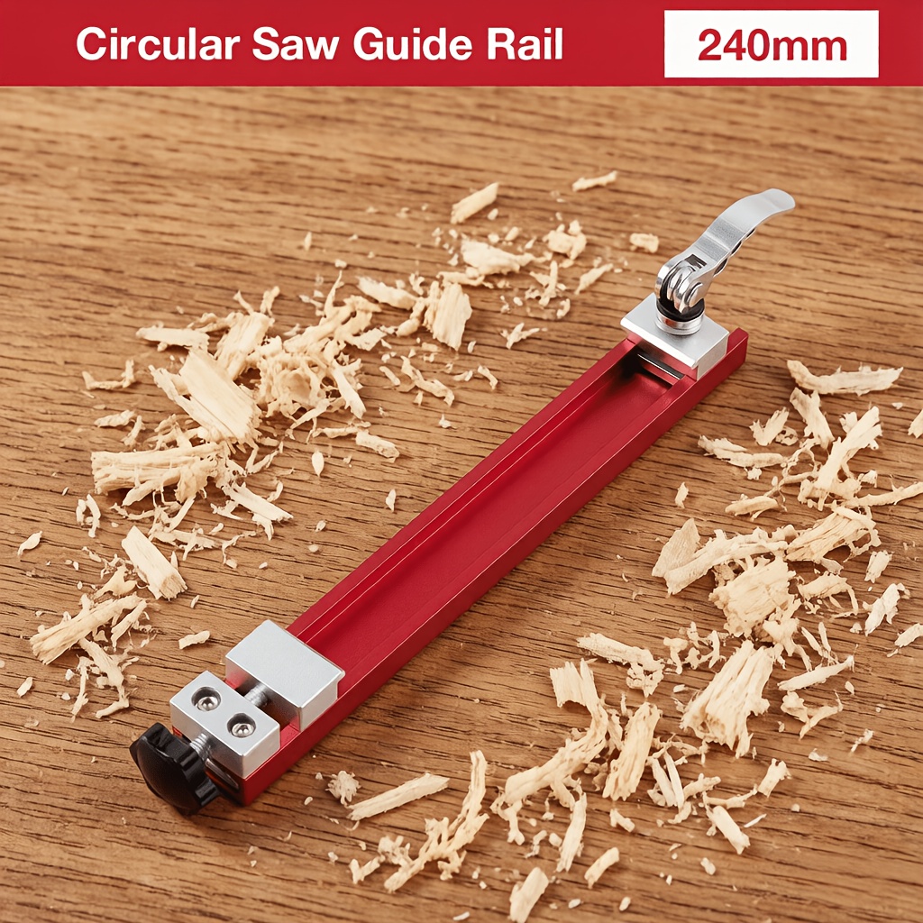 TEMU 360mm/240mm Circular Saw Guide, Precision Aluminum Alloy Adjustable Woodworking Cutting Machine Base, Cutting Guide Device Designed For Precise