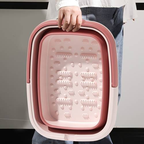 collapsible soak sturdy travel spa container with handle for and on the to clean soak container and laundry basket build