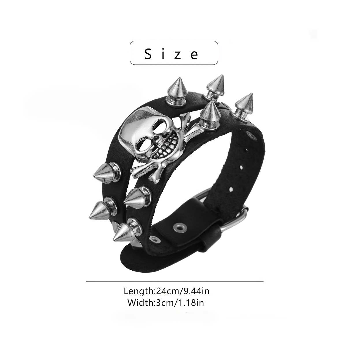 Halloween Punk Style Skull Bracelet, Unisex Gift