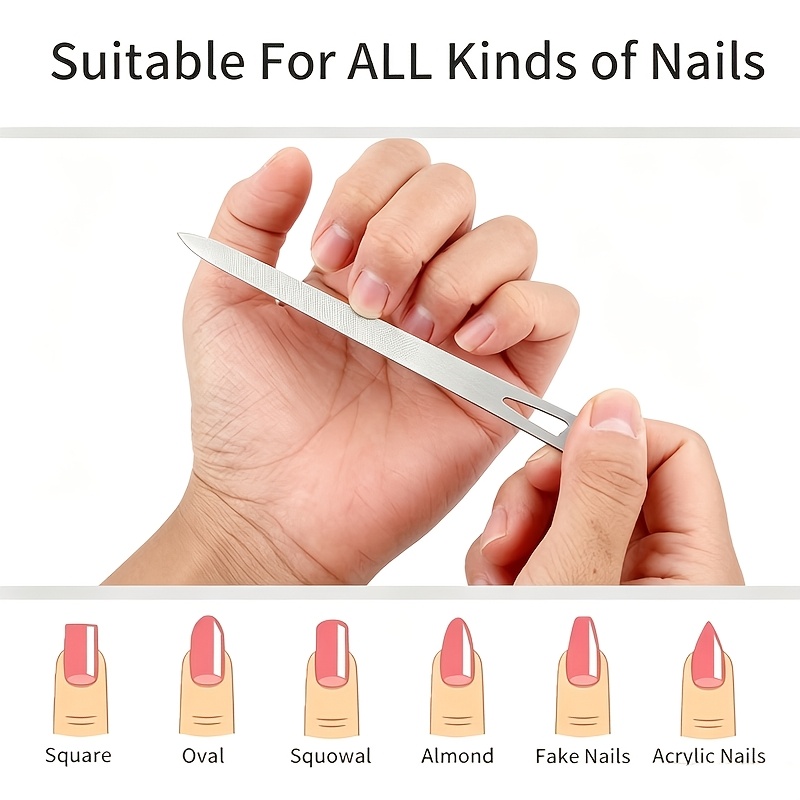 5pcs Multi-Functional Stainless Steel Double-Sided Nail File Set