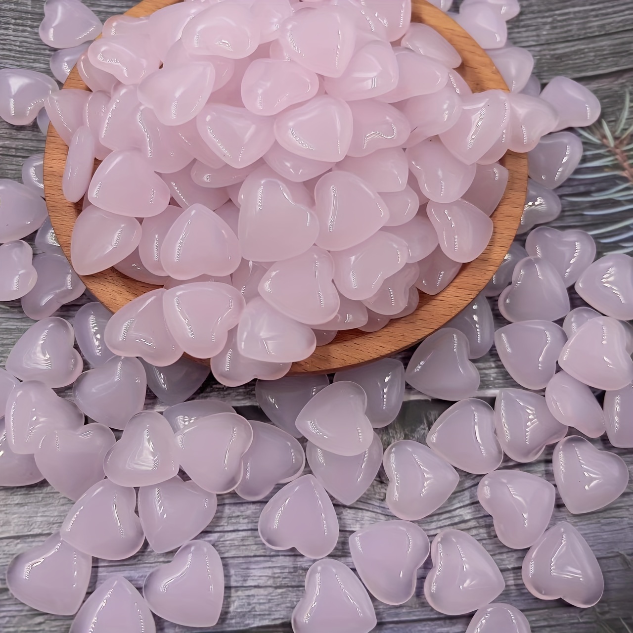 

20pcs Of Rose Quartz Crystals, Heart Crystals, Love Crystals, Loose Stones, Home Decoration