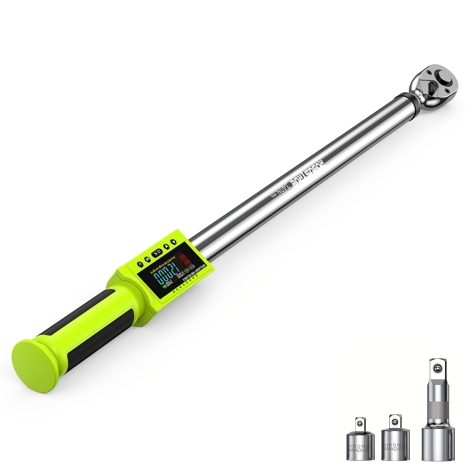 Robustrue 1/ 2' Digital Torque Wrench 12.5-250.8ft-lb (17-340nm) | +/ -2% High Accuracy & | Lcd Display For Automotive, Industrial Machinery, Mechanical Tools