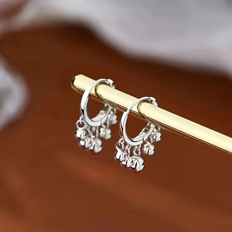 

925 Sterling Silvery Exquisite Hoop Earrings, Elegant And Luxurious Style, Suitable For Women's Date Wedding Earrings