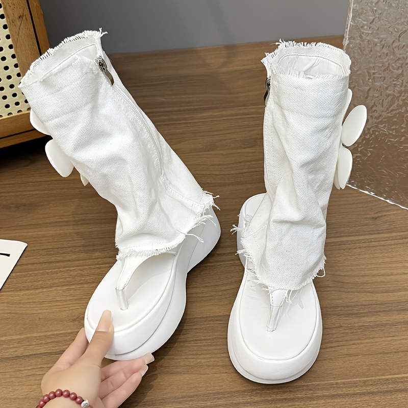 Shoe Bottine Ouverte A Talon Botte Plateforme D'été Femmes Bout