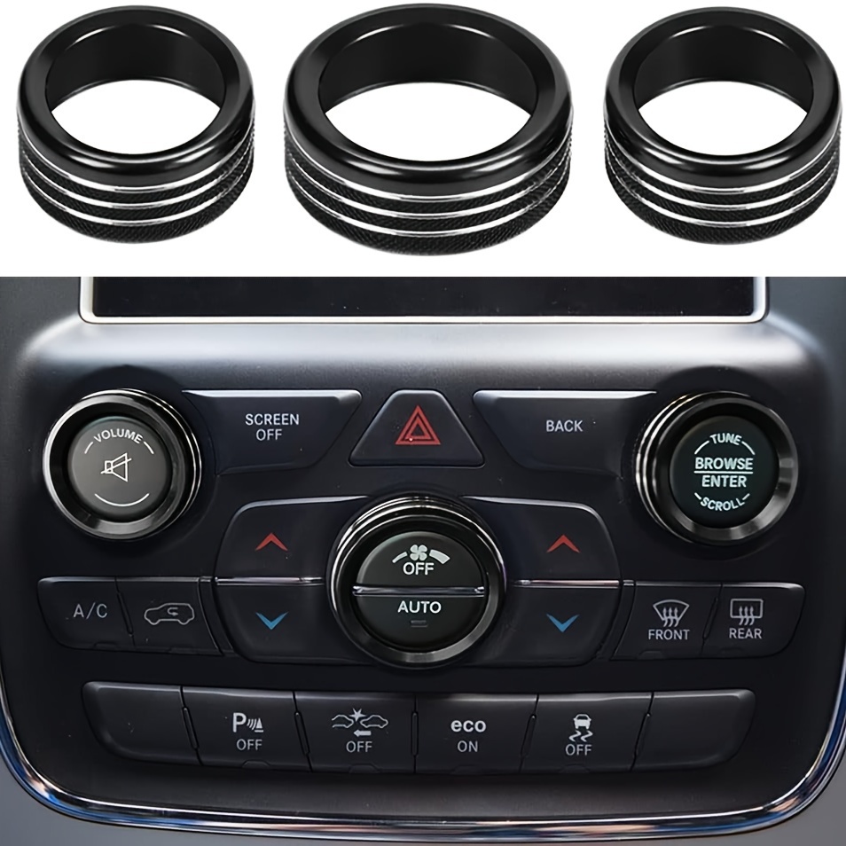 

Ac Air Conditioning Volume Adjustment Knob Button Cover For Dodge Durango 2014-2020 Jeep Cherokee Grand Cherokee 2014-2021 (black)