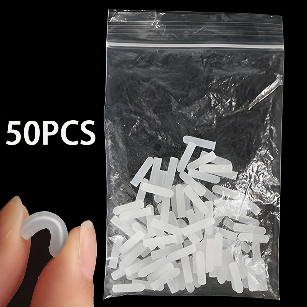 Image of 50pcs Silicone Caps For Dispensing Needles, Milky White Silicone Needle Protection Caps, Prevent Glue Leakage And , Special Silicone Plugs For Repairs