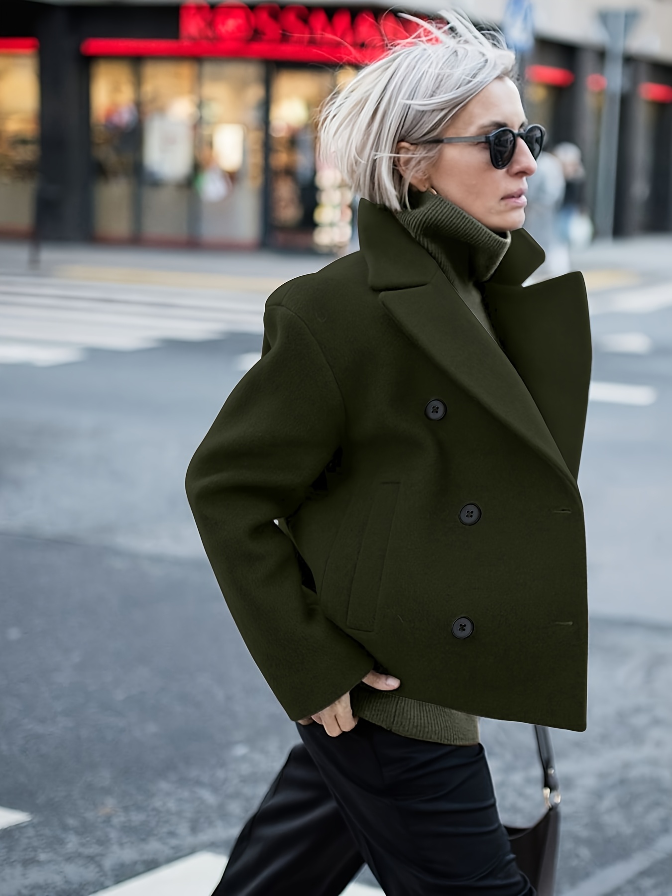 womens elegant short jacket chic office party outerwear Temu