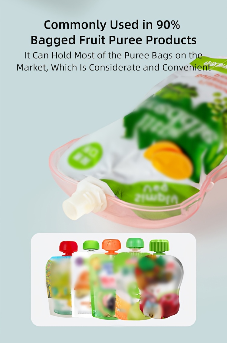 1pc Anti squeezing fruit puree box, Squeeze-Proof Holder for Food Pouches and Juice Boxes, Easy Flipping Design for Convenient Feeding