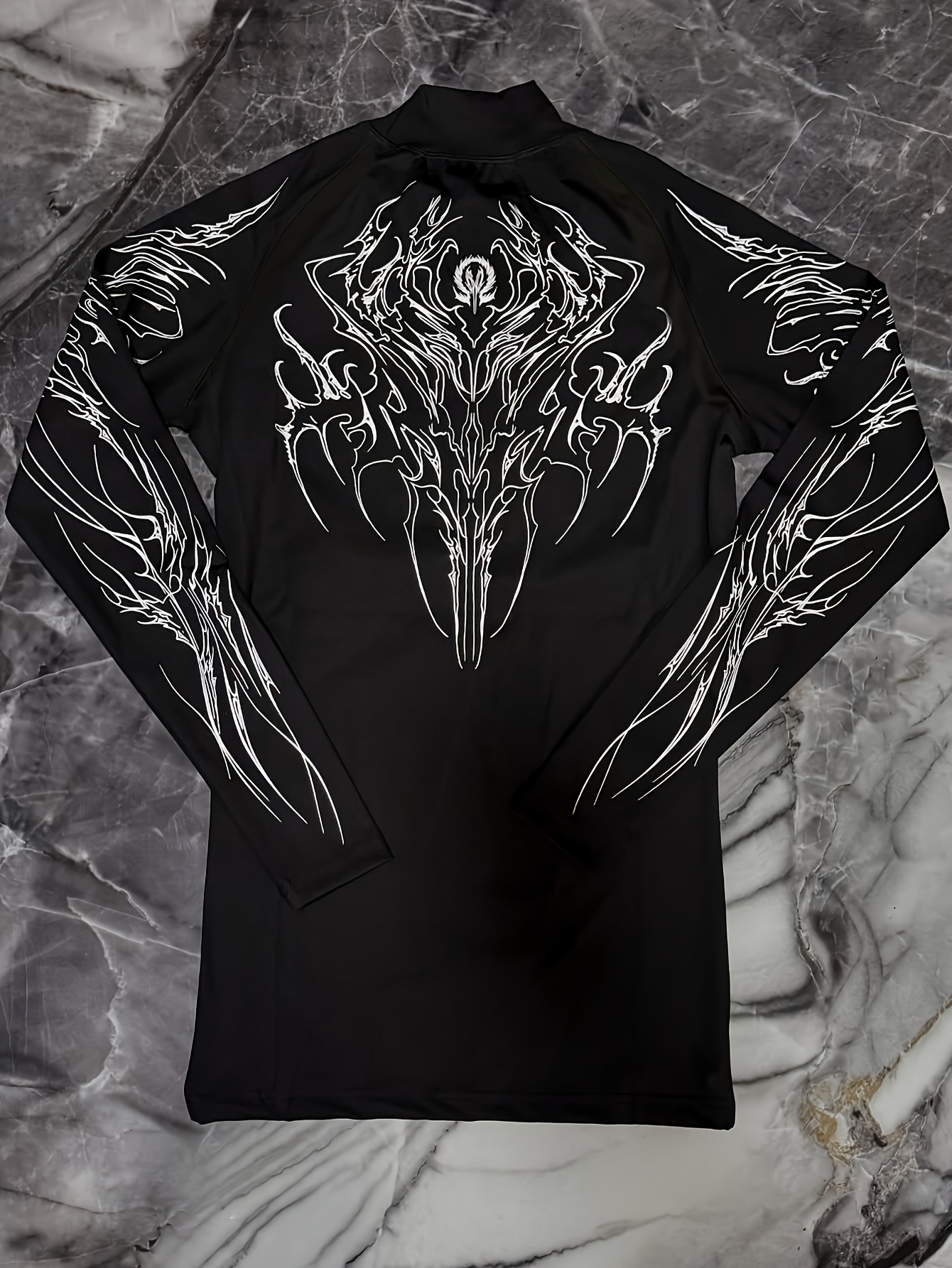 breathedivinity mens 2025 new high neck long sleeve muscle - Temu