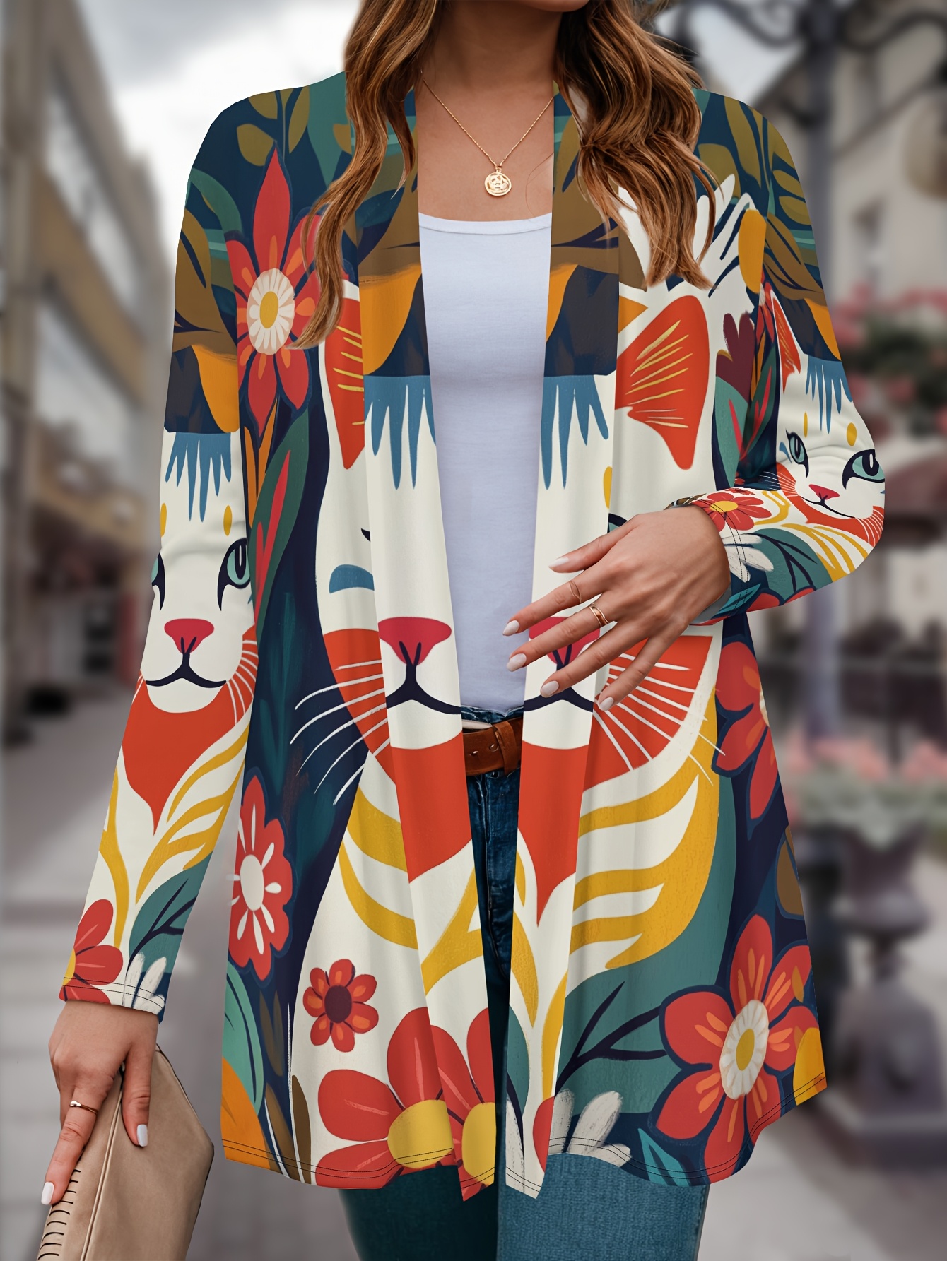 Floral Print Veste Blazer Femme ImprimÃ© Manteau Veste ImprimÃ©e