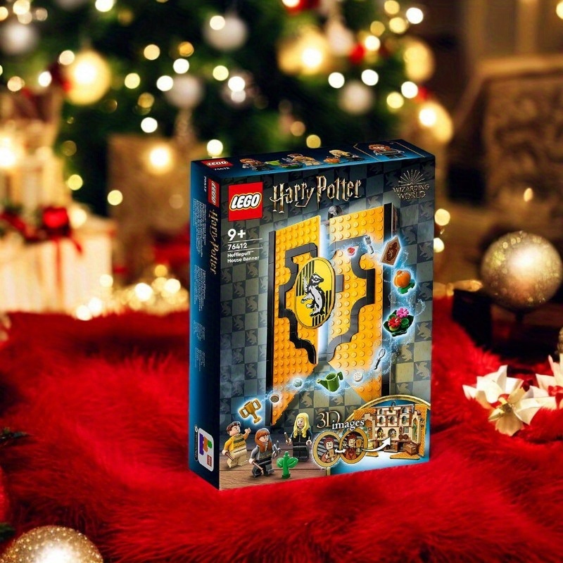 European Version, LEGO 76412 Hufflepuff House Banner, Hufflepuff House Banner, Block Gift, Interior Decoration
