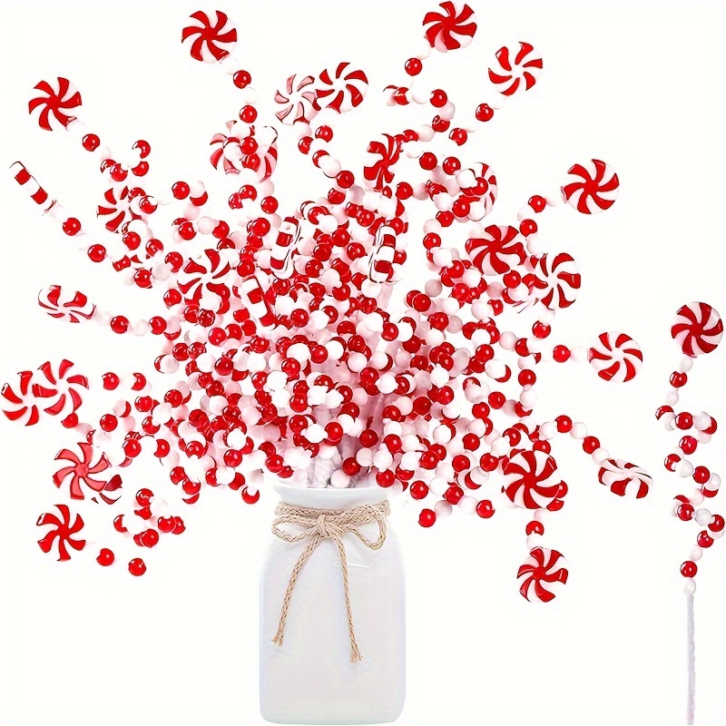 

Christmas Set Of 20, Plastic Red And Ornaments For Vase, Wreath, , And Christmas Tree Décor, -free Accessories