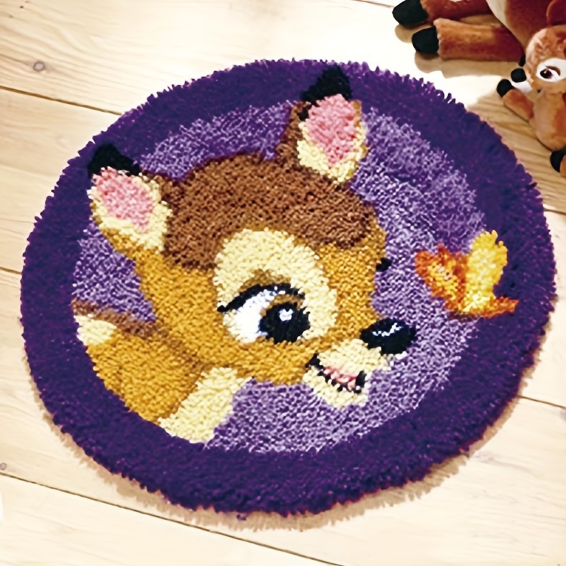 Latch Hook Rug kits For Embroidery Beginners Flower Animals Carpet Cushion