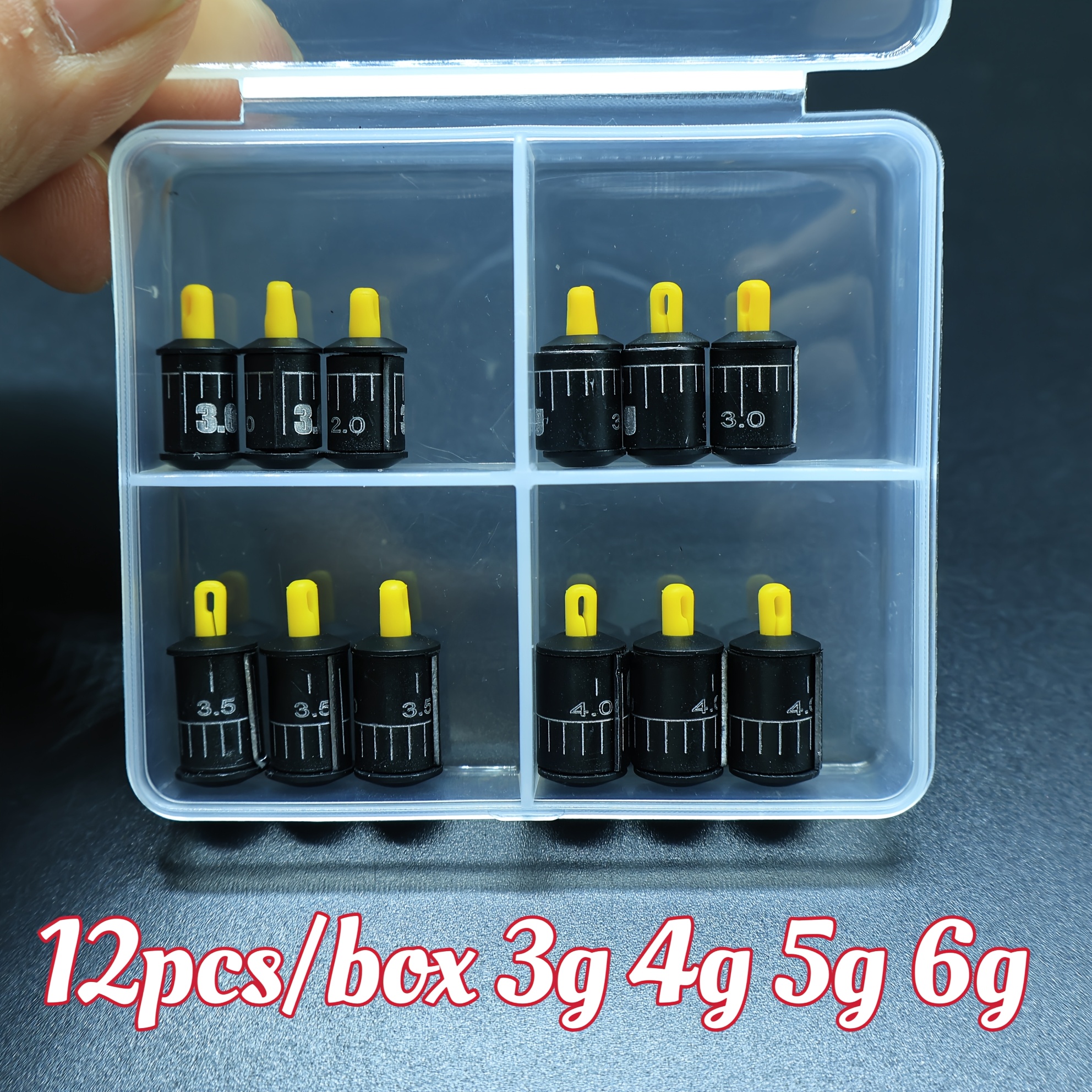 Image of 12 Sets/box New Detachable Threaded Quick-release Anti-waterproof Lead Sinker With Coughing Line For Fishing