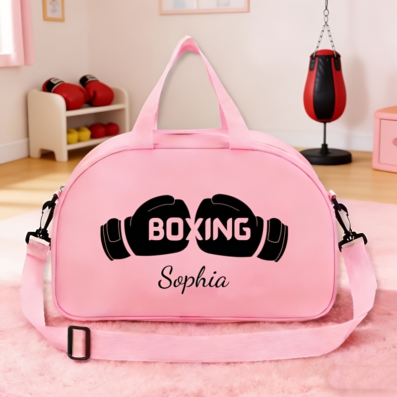TEMU Customizable Fashion Boxing-themed Printed Women's Crossbody Bag, Handbag, And Sports Bag, Lightweight And Durable, Suitable For Daily Use,