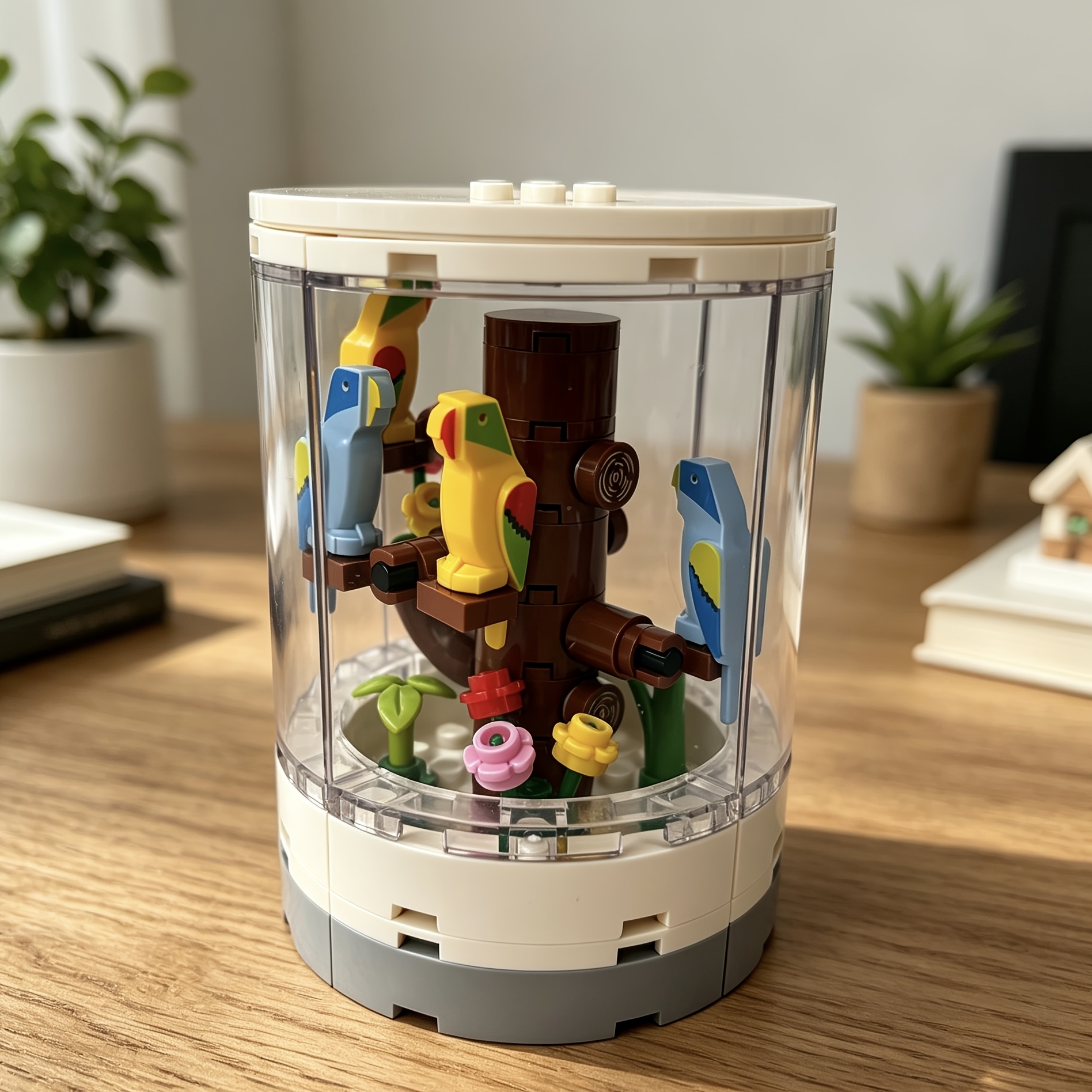 Creative Home DIY Small Particle Building Block Toy Aquarium Scene
