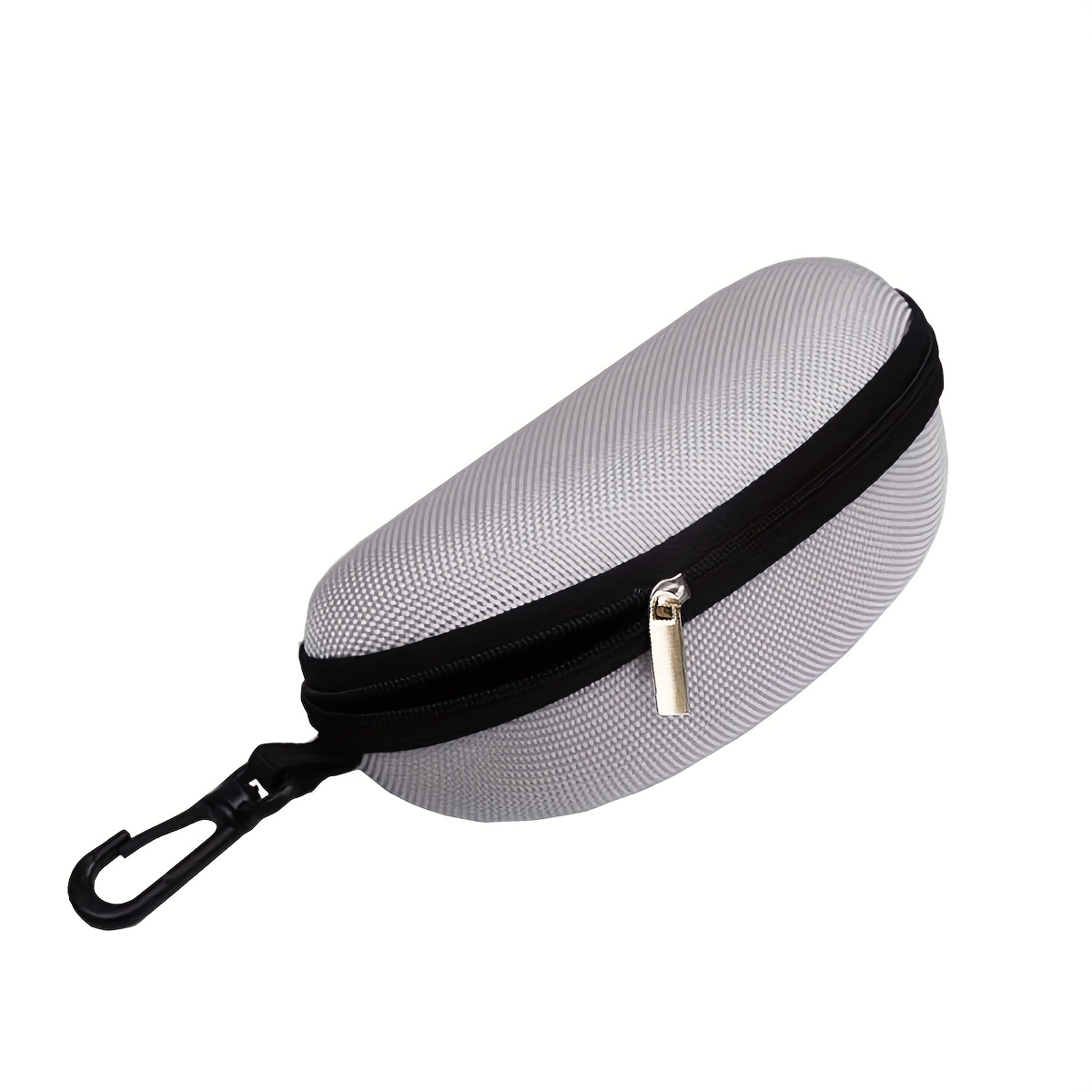 1pc Portable Eyeglasses Protector Case With Hook Men Women Zipper Box Eye Glasses Box Bag Shell Clam Pouch Hard Case