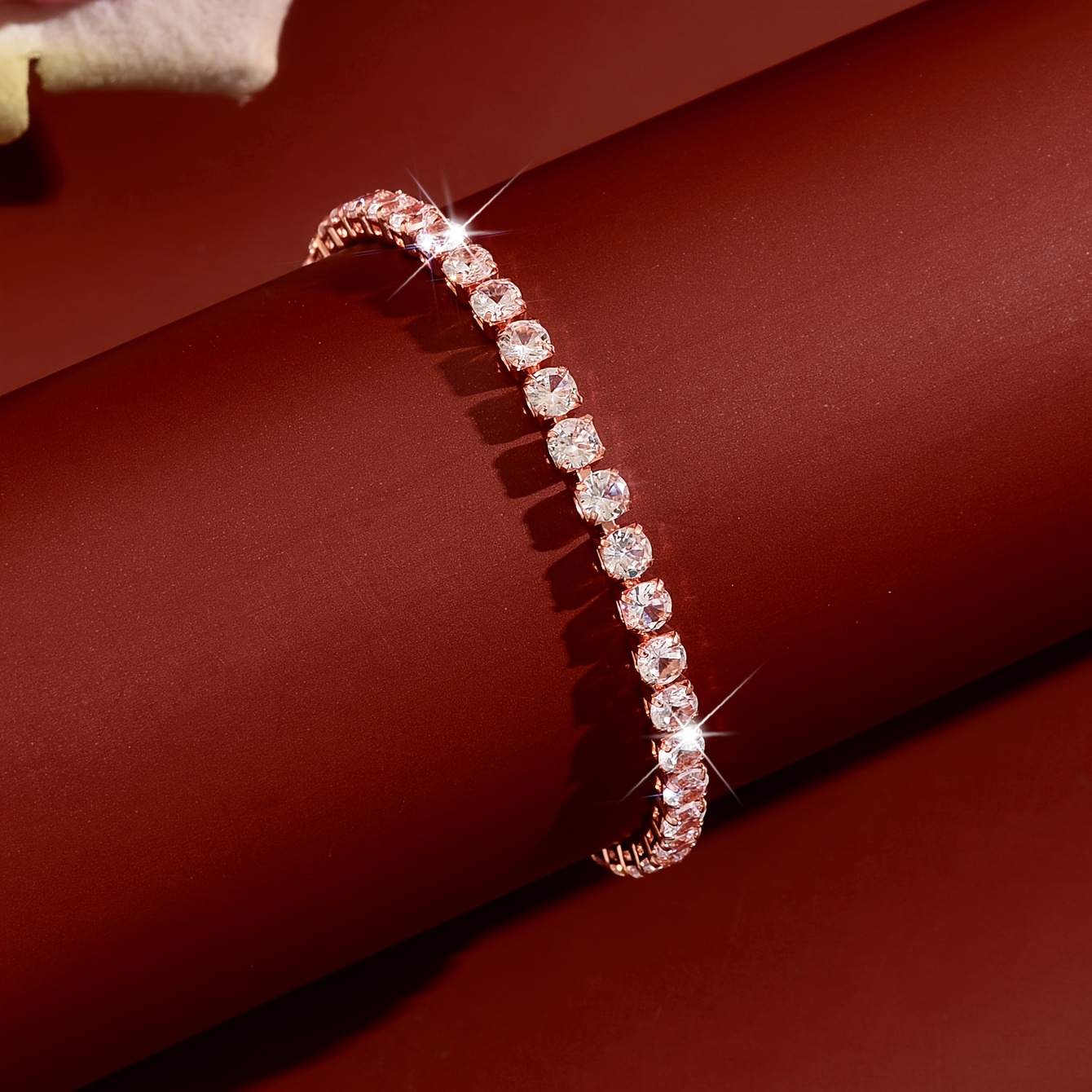 2pcs Women's Bracelet Set, Sparkling Cubic Zirconia