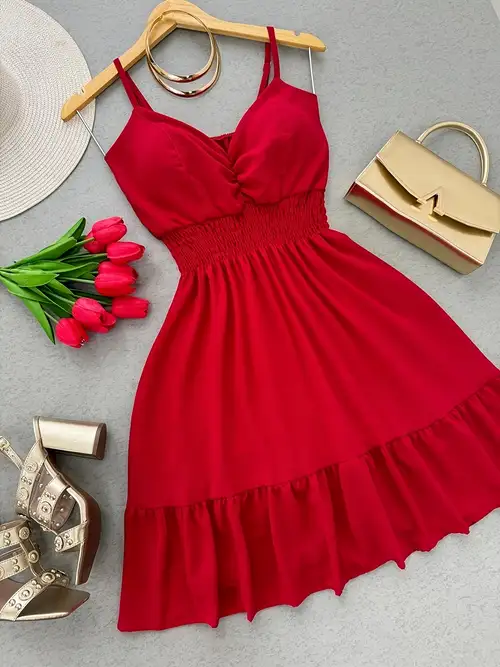casual short red dress White and Polka Dot Dress: Valentina Cherry Red Polka Dot / XSmall size features are cute short red dresses Designer