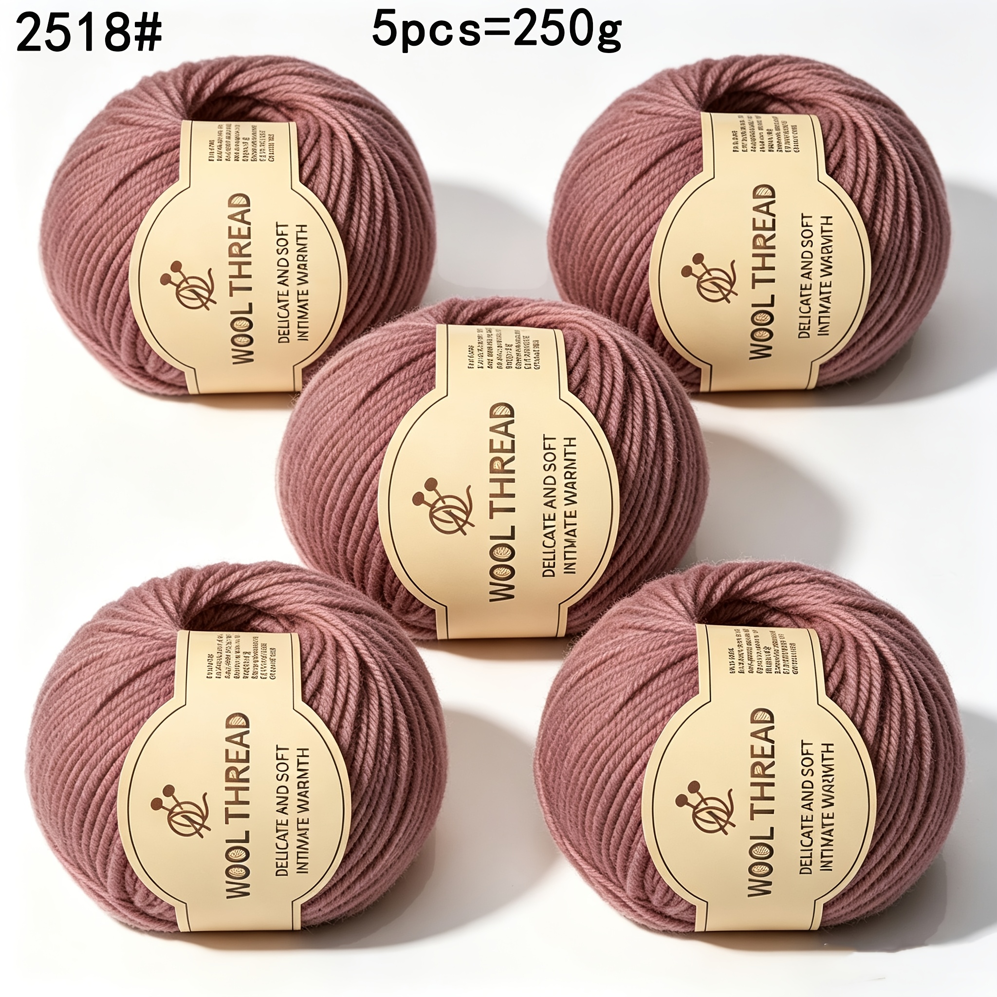 TEMU Paquete de 5 madejas de lana de alpaca de 290 g, por , total de , hilo de ganchillo y crochet de grosor medio para principiantes, materiales