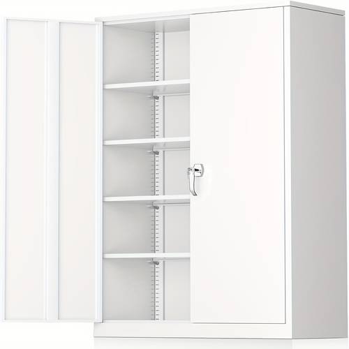 metal storage cabinet with lock 72 tall steel cabinets with 2 doors and 4 adjustable shelves lockable steel storage for home office garage gym school