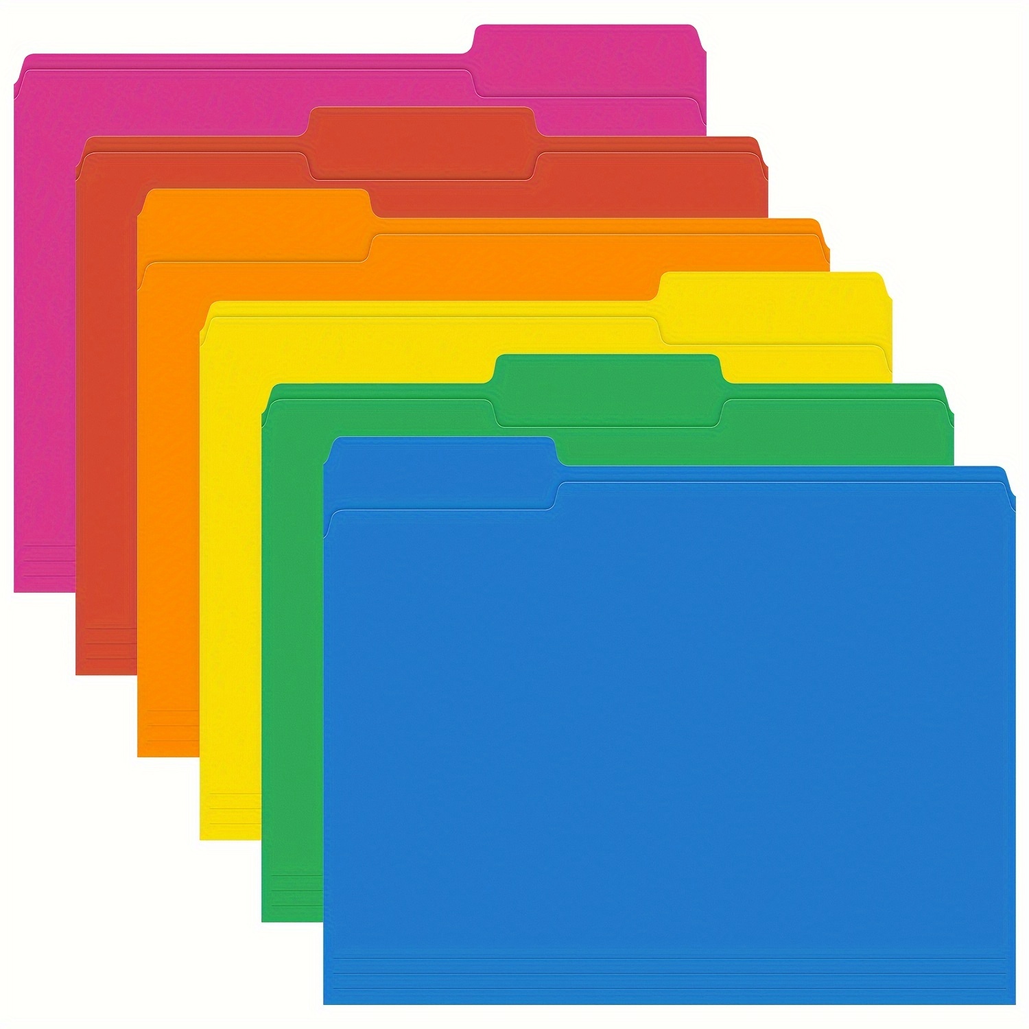 

File Folders 120 Pack Colored File Folder Letter Size, 1/3 Cut Tab Filing Folders For Office School Business File Organization, 6 Colors