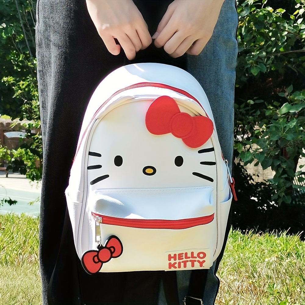 

Hello Kitty Backpack, Spacious Zipper Compartment, Adjustable Straps For School, Travel & Casual Use