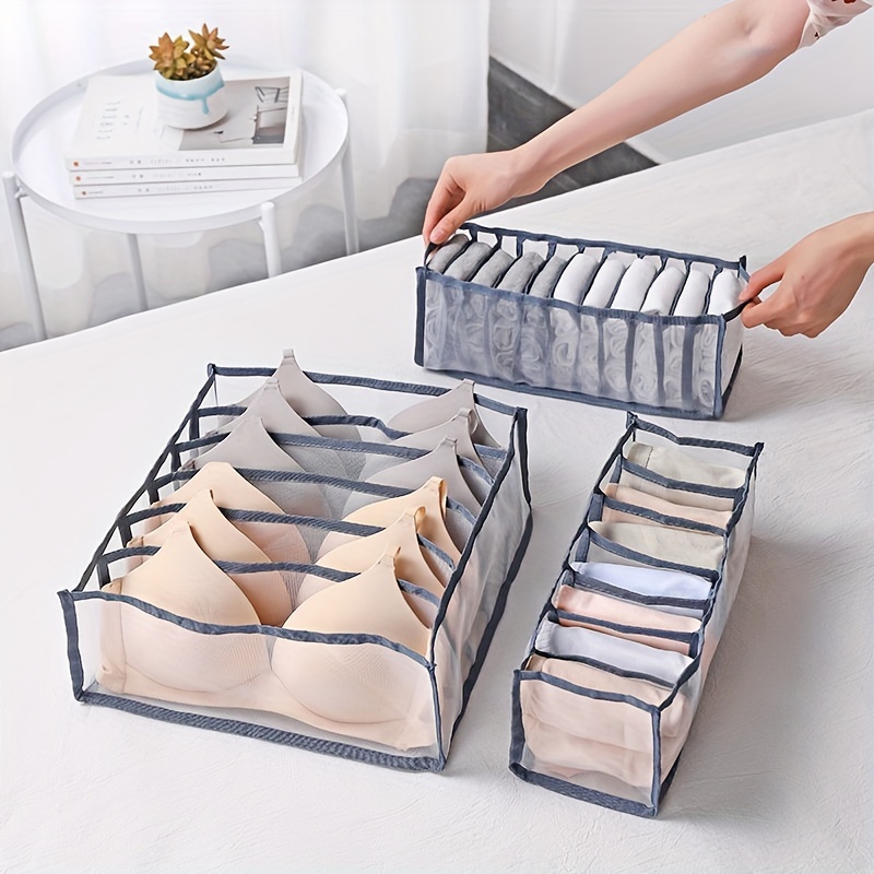 Scatola Organizer Per Cassetti Domestici, Divisorio Per Biancheria Intima,  Calzini, Reggiseni