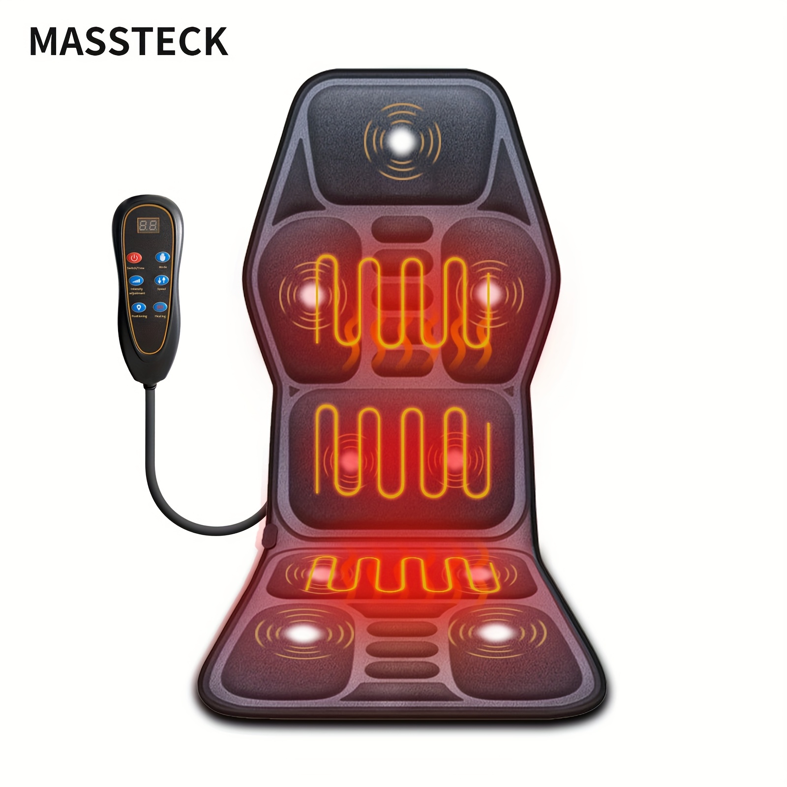heating pad with massager sold on Temu United States