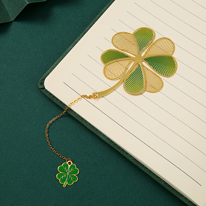 TEMU 1pc Marcapáginas Hueco de Metal Hoja Ginkgo de Hojas Estilo Chino Regalo para Amantes de los Libros