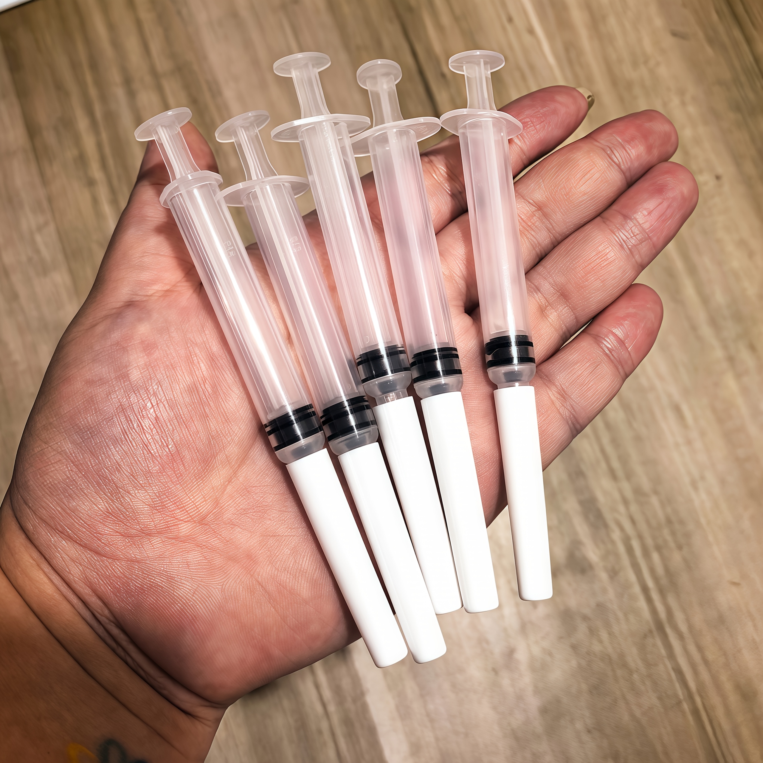 1pc/5pcs Set Of Long-tip Syringes, Transparent With Lids, Feeding Dispenser For Pets, Liquid Extractor