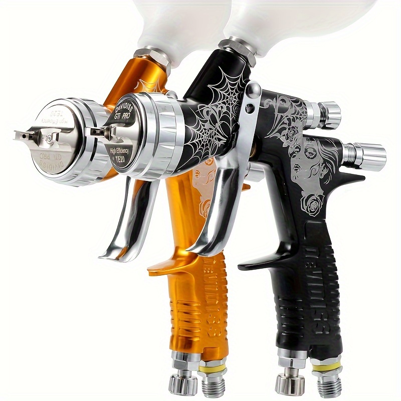 TEMU DEVILDISS Pistolet à Peinture GTI TE20 Pistolet de Peinture Professionnel Buse 1.3mm HVLP