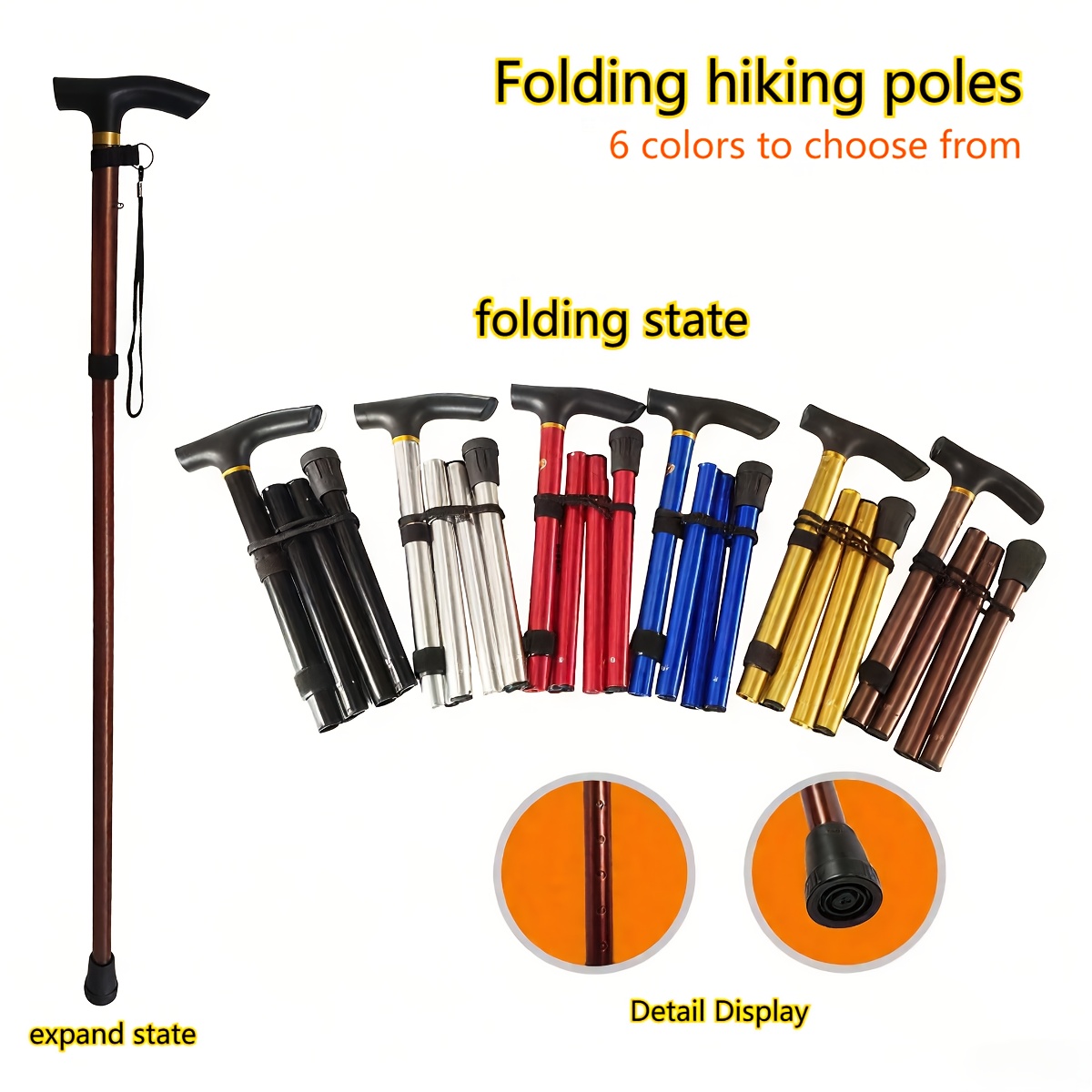 Trekking Poles, Aluminum Alloy Folding, Ultra-ligh... – Grandado
