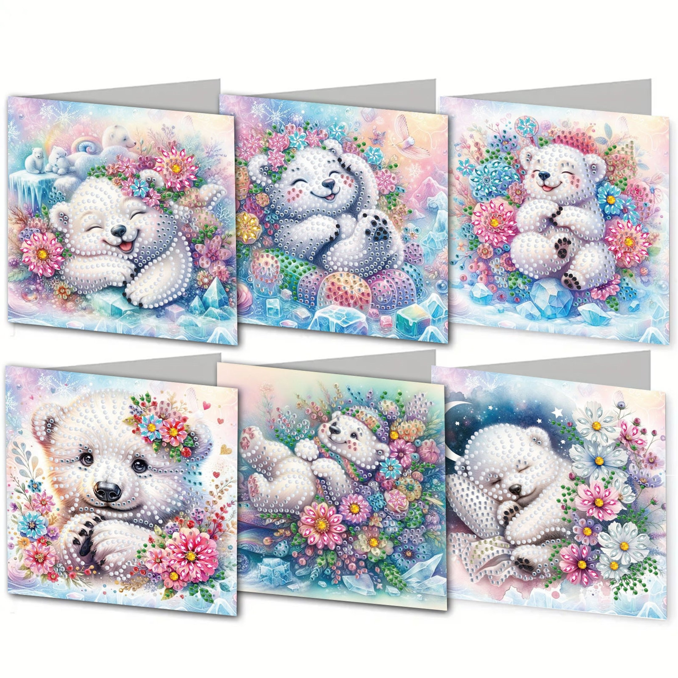 

Diy Bear Diamond Painting Kit - Greeting Cards For & , Craft Supplies Set