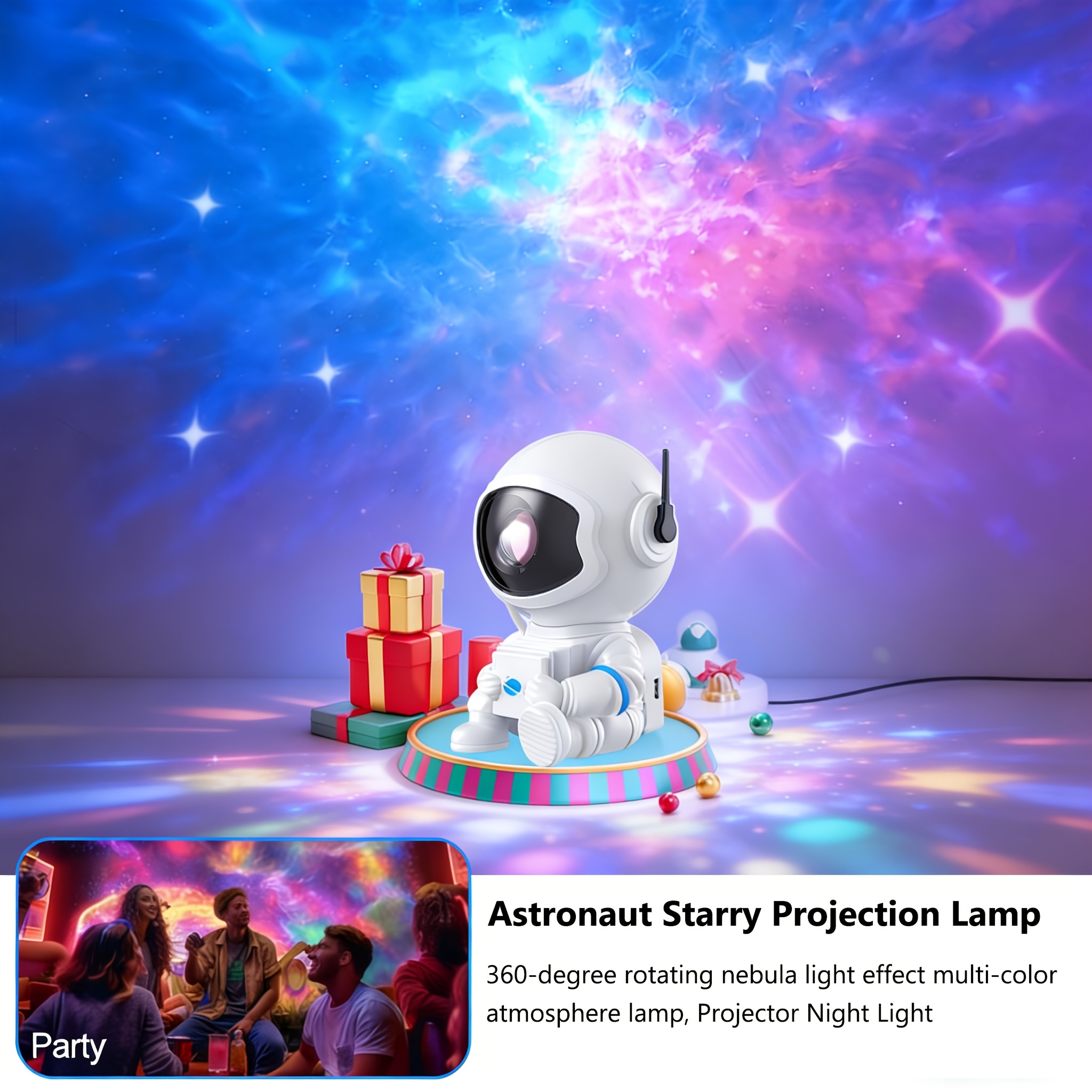 remote controlled astronaut star projector spinning   nebula   for   a cozy atmosphere in your bedroom Product details 6