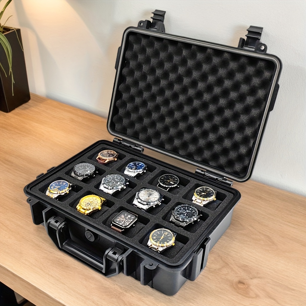 1  and jewelry storage box portable case made of high quality pp abs material protective case waterproof and dustproof pressure resistant and drop resistant designed with 4 12 20 slots essential for organizing watches and jewelry suitable for home storage outdoor travel   business trips and self driving tours a   for valentines day and christmas gifts Product details 6